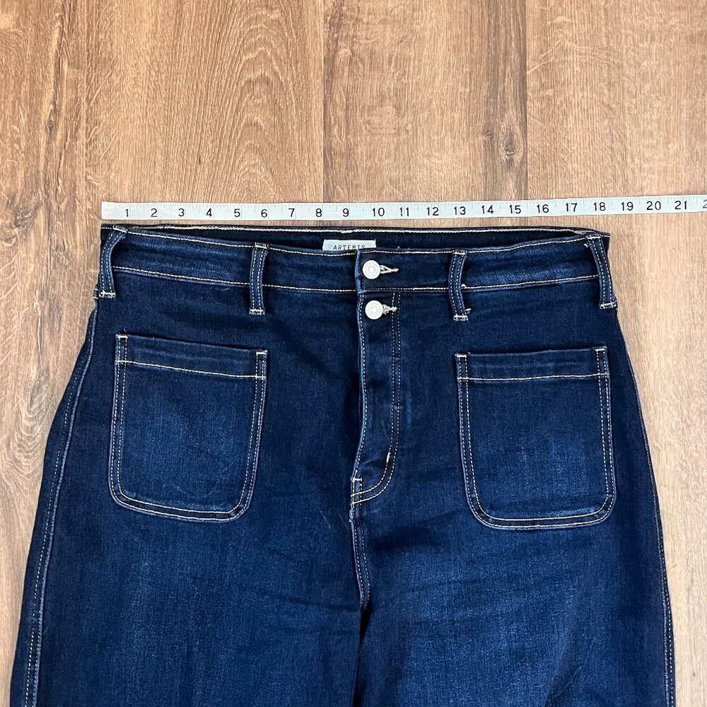 Artemis Vintage Ximena Wide Leg Patch Pocket Stretch Jeans Sz 16 - Picture 9 of 14